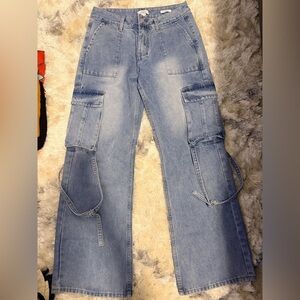 Forever 21 Blue Flare & Wide Leg Jeans